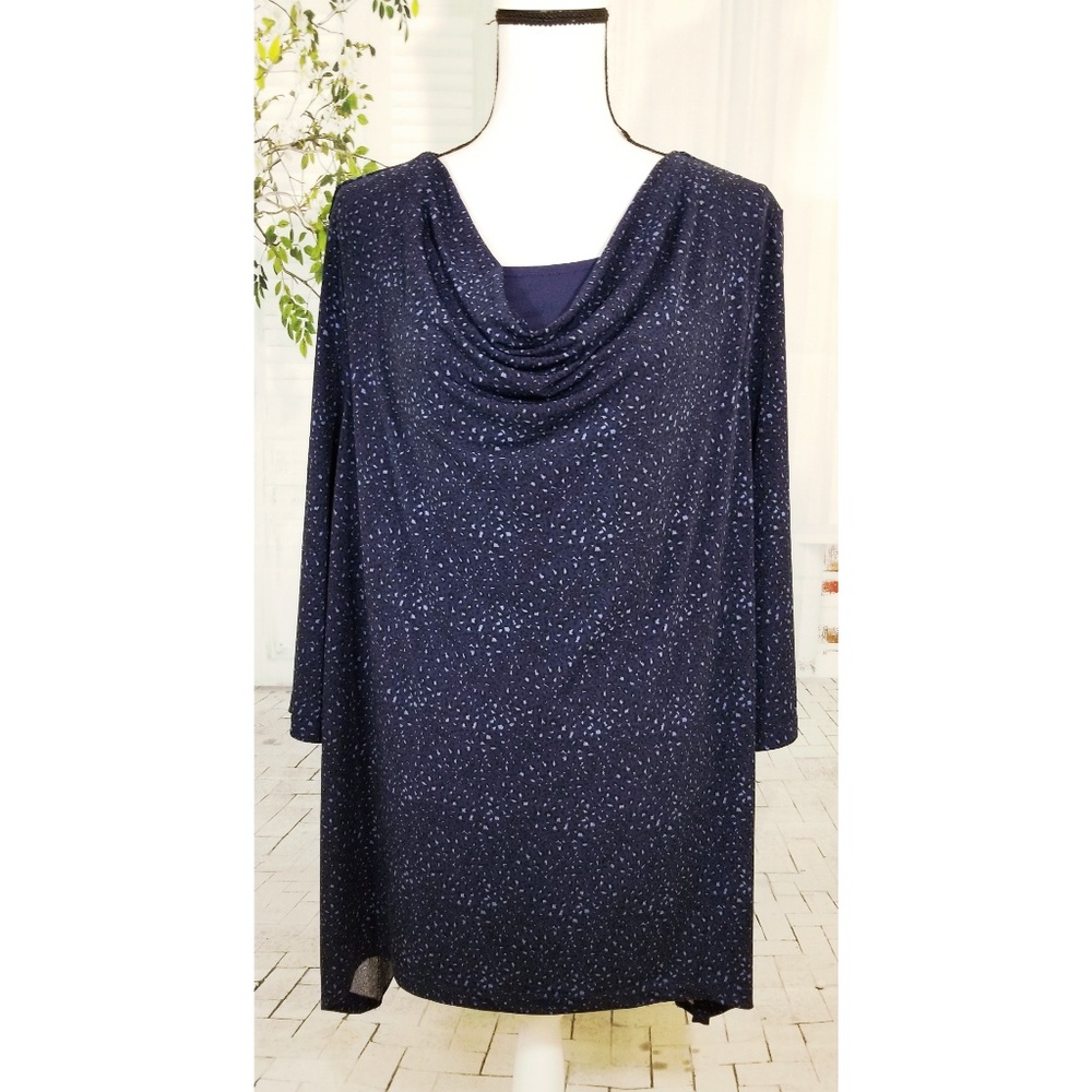 Maggie Barnes Tunic Top blue plus size 18W 20W